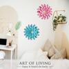 AHYS Wall Art Metal Wall Decor, 12Inch Blue - Indoor Outdoor Metal Flowers Wall Decor for Living Room Bedroom Bathroom Garden view 3
