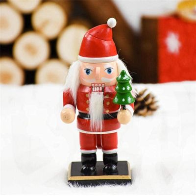 SKHF Sculpture Statues Ornaments Christmas Decortions Nutcracker Puppet Crafts Home Decor Ornaments