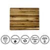 Acacia Wood Rectangular Cutting Board, Made in Vietnam 15.75 x 11.8 x 0.8 Inch view 3