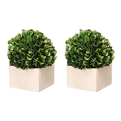 A&B Home Artificial Boxwood Topiary Tree with Pulp Pot