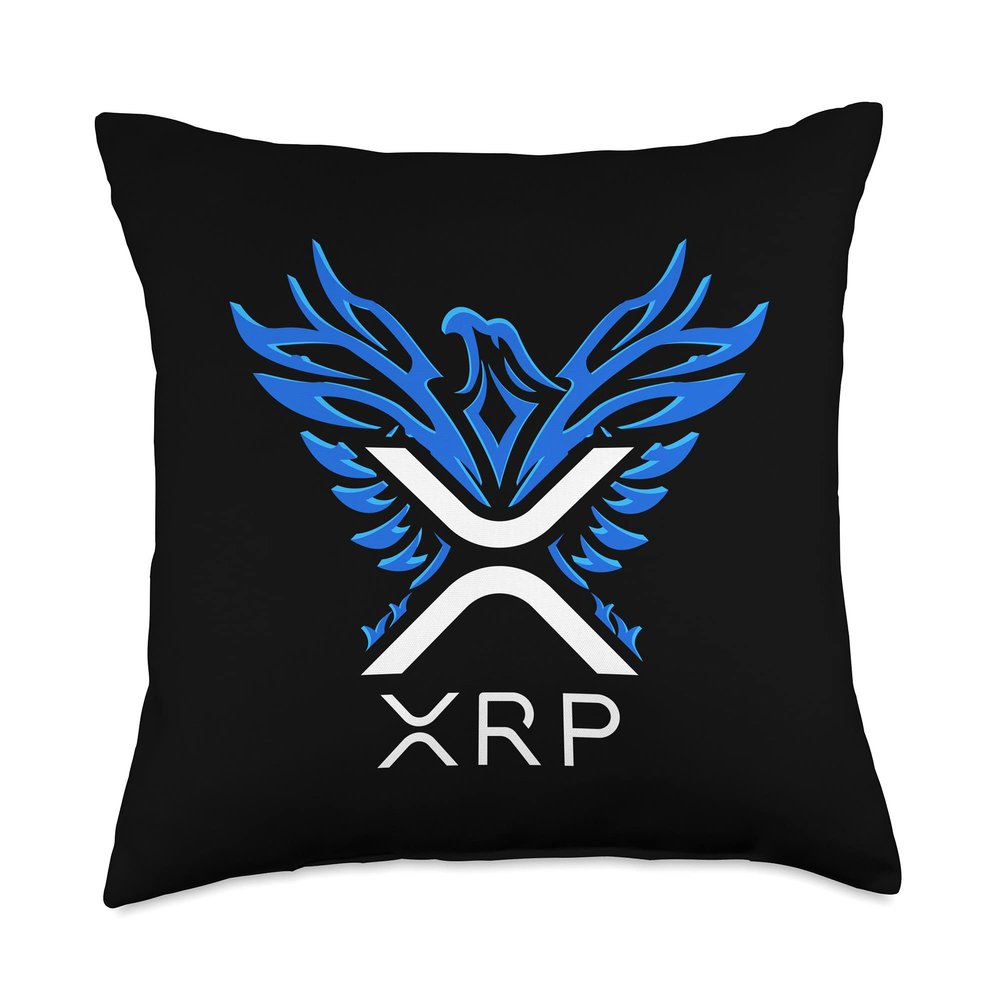 XRP - XRP Cryptocurrency - XRP Logo - Rising Phoenix - XRP Throw Pillow