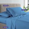 CASA LINEN Alaskan King (108X108) Sheet Set Luxury Soft 100% Egyptian Cotton -Classic Collection Bed Sheet Set for Alaskan King Mattress Medium Blue Solid 1000 Thread Count 21" Deep Pocket view 3