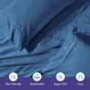 CASA LINEN Alaskan King (108X108) Sheet Set Luxury Soft 100% Egyptian Cotton -Classic Collection Bed Sheet Set for Alaskan King Mattress Medium Blue Solid 1000 Thread Count 21" Deep Pocket view 4