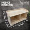 Peaceful Classics Rustic Pine Wooden Entryway Storage Bench, 36" W x 16.5" D x 20.5" H, Unfinished view 2