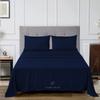 CASA LINEN Alaskan King (108X108) Sheet Set Luxury Soft 100% Egyptian Cotton -Classic Collection Bed Sheet Set for Alaskan King Mattress Navy Blue Solid 1000 Thread Count 21" Deep Pocket view 2