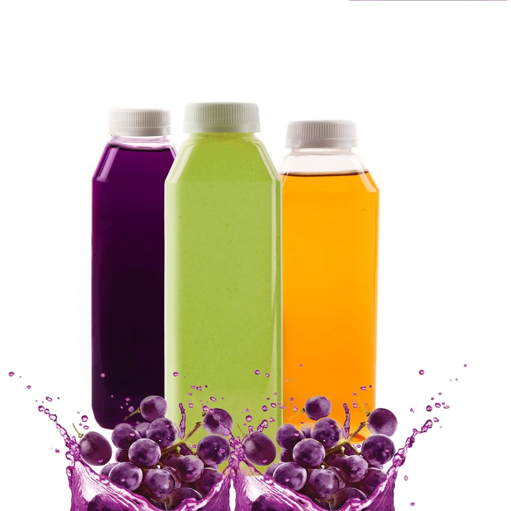 EcoQuality Empty Clear Plastic Juice Bottles with Tamper Evident Caps 16 OZ - Smoothie Bottles - Ideal for Juices, Milk, Smoothies, Picnic's and even Meal Prep Juice Containers (16 Ounce) (30)