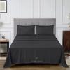 CASA LINEN Alaskan King (108X108) Sheet Set Luxury Soft 100% Egyptian Cotton -Classic Collection Bed Sheet Set for Alaskan King Mattress Dark Grey Solid 1000 Thread Count 21" Deep Pocket view 2