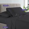 CASA LINEN Alaskan King (108X108) Sheet Set Luxury Soft 100% Egyptian Cotton -Classic Collection Bed Sheet Set for Alaskan King Mattress Dark Grey Solid 1000 Thread Count 21" Deep Pocket view 3