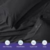 CASA LINEN Alaskan King (108X108) Sheet Set Luxury Soft 100% Egyptian Cotton -Classic Collection Bed Sheet Set for Alaskan King Mattress Dark Grey Solid 1000 Thread Count 21" Deep Pocket view 4