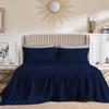 CASA LINEN Alaskan King (108X108) Sheet Set Luxury Soft 100% Egyptian Cotton -Classic Collection Bed Sheet Set for Alaskan King Mattress Navy Blue Solid 1000 Thread Count 18" Deep Pocket view 1