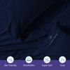 CASA LINEN Alaskan King (108X108) Sheet Set Luxury Soft 100% Egyptian Cotton -Classic Collection Bed Sheet Set for Alaskan King Mattress Navy Blue Solid 1000 Thread Count 18" Deep Pocket view 4