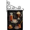 Angeleno Heritage Ultimate Coffees Burlap Garden Flag Set Wall Holder Beverages Coffee & Tea Latte Capucchino Expresso Drink Cream Cup Teapot House Banner Small Yard Gift Double-Sided, Made in USA view 1