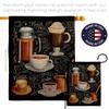 Angeleno Heritage Ultimate Coffees Burlap Garden Flag Set Wall Holder Beverages Coffee & Tea Latte Capucchino Expresso Drink Cream Cup Teapot House Banner Small Yard Gift Double-Sided, Made in USA view 4