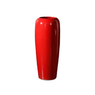 Large Red Vase, Hotel Lobby Living Room Corridor Corner Decorative Vase Floor-standing Ceramic Vase(Size:18 * 28 * 60cm,Color:B)