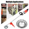 QAZX Grass Trimmer Cutter Head with Thrust Washer, Rider Plate, Collar Nut, Maintenance Screwdriver, Bevel Washer, Wire Brush Cutter Trimmer Head for Rust Removal,Paving Stone view 2