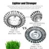 QAZX Grass Trimmer Cutter Head with Thrust Washer, Rider Plate, Collar Nut, Maintenance Screwdriver, Bevel Washer, Wire Brush Cutter Trimmer Head for Rust Removal,Paving Stone view 3