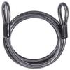 DELSWIN Security Steel Cable with Loops - 3/8 inch (10 mm) Thick (6' or 15') Heavy Duty Bike Lock Cable Vinyl Coated Braided Cables for U-Lock and Padlock view 1