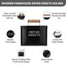 Calindiana Modern Farmhouse Metal Laundry Dryer Sheets Holder Fabric Softener Dispenser with Lid for Laundry Room Decor and Accessories and Space Saving Laundry Organization and Storage, Glossy Black view 2