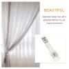 Healifty 6pcs Wall Mount Bracket Curtain Wall Mount Double Curtain Track White view 4
