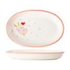 10-inch Oval Ceramic Dinner Plates,Porcelain Fluted Suitable Tableware for Sushi/Steak/Pasta/Pizza,Microwave, Oven, Dishwasher Safe, Scratch Resistant view 1