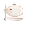 10-inch Oval Ceramic Dinner Plates,Porcelain Fluted Suitable Tableware for Sushi/Steak/Pasta/Pizza,Microwave, Oven, Dishwasher Safe, Scratch Resistant view 2