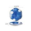 8-inch Dinner Plate Set, Blue and White Serving Plates, Tableware for Dinner/Steak/Main Course, Microwave & Dishwasher Safe (Color : Moon-Night) view 2