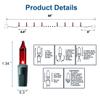Red Christmas Lights Indoor Outdoor, 33 FT 150 Count Incandescent Mini String, 120V UL Certified Green Wire for Xmas Tree, Wreath, Patio, Holiday, Party, Home, Garden Decorations view 3
