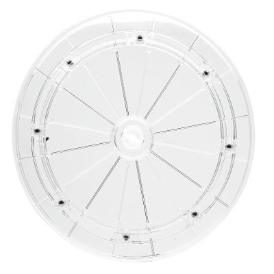 Zorveiio 8 Inch 1Pcs Acrylic Turntable Organizer, Clear Rotating
