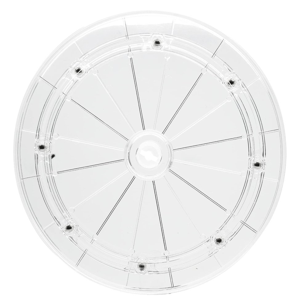 Zorveiio 8 Inch 1Pcs Acrylic Turntable Organizer, Clear Rotating