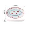 12.5-inch Oval Porcelain Dinner Plates, Ceramic Plate for Dinner/Pasta/Salad/Fruit/Snack, Microwave & Dishwasher Oven Safe, Scratch Resistant view 2