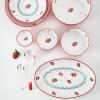 12.5-inch Oval Porcelain Dinner Plates, Ceramic Plate for Dinner/Pasta/Salad/Fruit/Snack, Microwave & Dishwasher Oven Safe, Scratch Resistant view 4
