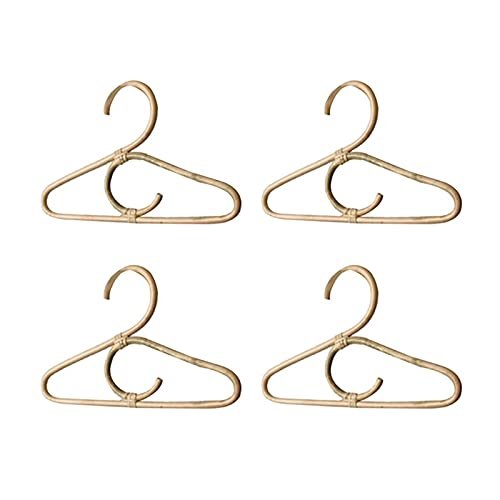 10PCS Rattan Hangers for Clothes Kids Garments Organizer Little Rack Children Hanger Kids Room Decor Wardrobe Hangers