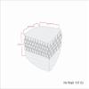 SIMPLIHOME Leah Boho Square Woven Outdoor/ Indoor Pouf in Turquoise and White Recycled PET Polyester for the Living Room, Bedroom and Kids Room view 3