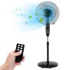 Tangkula Pedestal Fan, Oscillating Standing Fan with Remote Control & 3 Speeds, Free Stand Fan with Adjustable Height, LCD Display, Timer & Double Blades, Ideal for Bedroom, Home, Office view 1