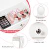 HONEY JOY Kids Vanity Set with Mirror, Toddler Wooden Vanity Table with Stool & Drawer, Removable Top, Princess Pretend Play Beauty Makeup Dressing Table Playset for Little Girls(White) view 3