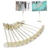 Cyrank 10Pcs Metal Table Number Holders Mini Place Card Holders Gold Desktop Business Picture Message Card Holder view 1