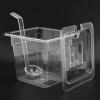AIZYR Transparent Seasoning Box, Acrylic Storage Container with Stainless Steel Rack, Lid and Spoon for Home Kitchen Spice Tools view 4