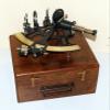 Antique Vintage Nautical Reproduction Sextant Working Navy Navigation with Wooden Box view 1