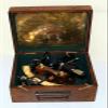 Antique Vintage Nautical Reproduction Sextant Working Navy Navigation with Wooden Box view 2