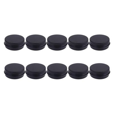 EXCEART Powder Makeup Powder Container Metal Tin Cans 10Pcs 15ml Aluminum Round Tin Cases with Lids Empty Cosmetics Container with Screw Lids Candy Tanks present Jars