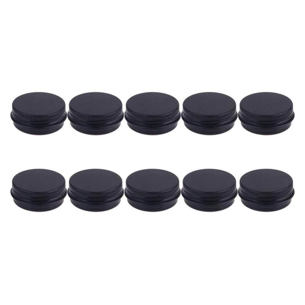 EXCEART Powder Makeup Powder Container Metal Tin Cans 10Pcs 15ml Aluminum Round Tin Cases with Lids Empty Cosmetics Container with Screw Lids Candy Tanks present Jars