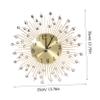 Amosfun 3D Clock Wall Decor Bling Silver Wall Clock Diamonds Living Room Decor Modern (Gold) view 2