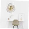 Amosfun 3D Clock Wall Decor Bling Silver Wall Clock Diamonds Living Room Decor Modern (Gold) view 3