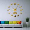 Doberman Pomeranian Rottweiler Poodle Pitbull Siberian Husky Jack Russel Popular Dog Breed DIY Giant Wall Clock Puppy Home Decor Gold 37Inch(90cm) view 3