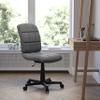 Flash Furniture Clayton Mid Back Swivel Task Chair - Gray Vinyl Upholstery - Tufted Back and 360 Swivel view 2