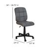 Flash Furniture Clayton Mid Back Swivel Task Chair - Gray Vinyl Upholstery - Tufted Back and 360 Swivel view 3