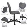 Flash Furniture Clayton Mid Back Swivel Task Chair - Gray Vinyl Upholstery - Tufted Back and 360 Swivel view 4