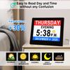 Vfa 19 Alarms Dementia Clock 8 Inch Large Display, Auto DST, 10 Levels Auto Dimmable, Non-Abbreviated Date and Day Calendar Clock for Seniors, with Power Adaptor, Picture Frame Feature view 2