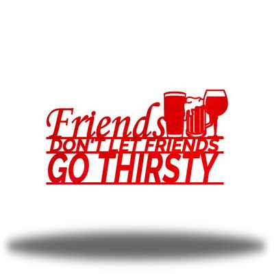 Riverside Designs Don't Go Thirsty Metal Wall Art | Made in USA | Multiple Colors and Sizes (Red, 36")