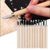 Wood Carving Tool Set, Professional 12Pcs Hand-Made Wood Engraving Portable for Wood Clay Rubber Linoleum Blocks for Carving view 1